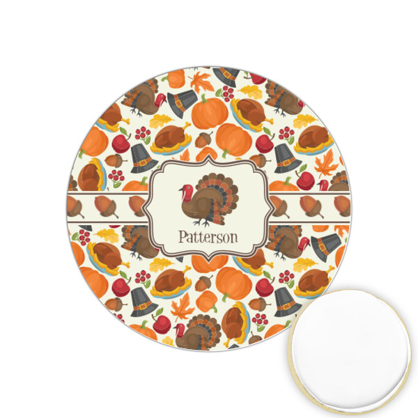 Custom Traditional Thanksgiving Printed Cookie Topper - 1.25" (Personalized)