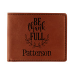 Traditional Thanksgiving Leatherette Bifold Wallet - Single Sided (Personalized)