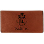 Traditional Thanksgiving Leatherette Checkbook Holder - Single Sided (Personalized)