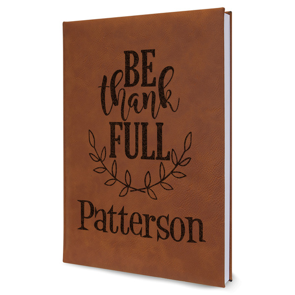 Custom Traditional Thanksgiving Leather Sketchbook - Large - Double Sided (Personalized)