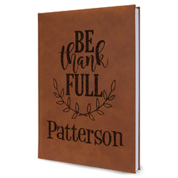 Traditional Thanksgiving Leather Sketchbook - Large - Single Sided (Personalized)