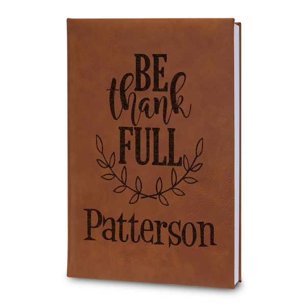 Custom Traditional Thanksgiving Leatherette Journal - Large - Double Sided (Personalized)