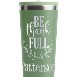 Traditional Thanksgiving RTIC Everyday Tumbler with Straw - 28oz - Light Green - Single-Sided (Personalized)