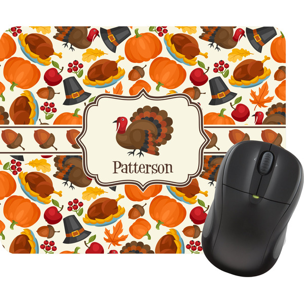 Custom Traditional Thanksgiving Rectangular Mouse Pad (Personalized)