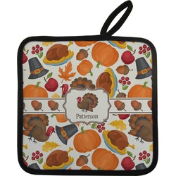 Traditional Thanksgiving Pot Holder w/ Name or Text