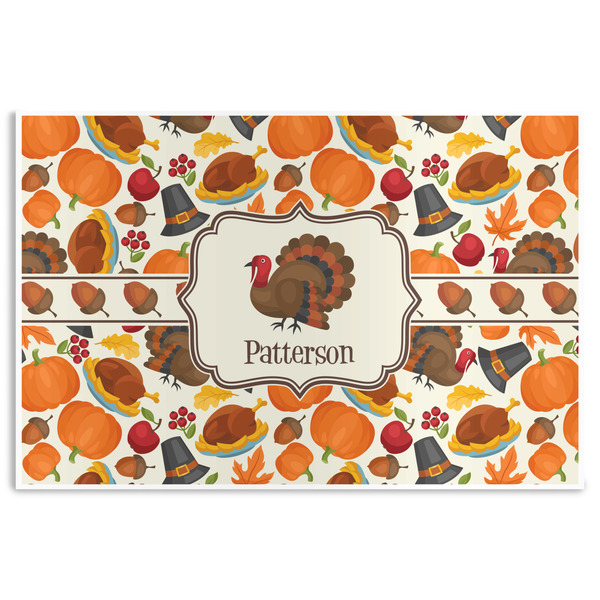 Custom Traditional Thanksgiving Disposable Paper Placemats (Personalized)