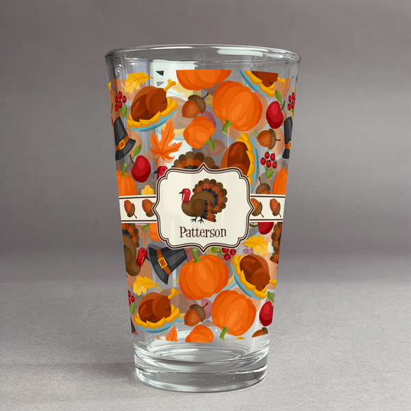 Custom Traditional Thanksgiving Pint Glass - Full Print (Personalized)