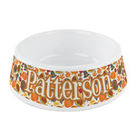 Traditional Thanksgiving Plastic Dog Bowl - Small (Personalized)