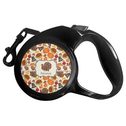 Traditional Thanksgiving Retractable Dog Leash - Medium (Personalized)