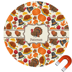 Traditional Thanksgiving Round Car Magnet - 10" (Personalized)