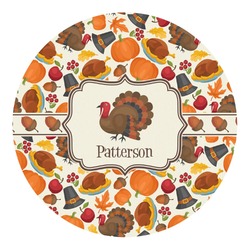 Traditional Thanksgiving Round Decal - Large (Personalized)