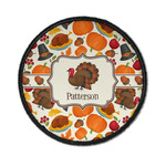 Traditional Thanksgiving Iron On Round Patch w/ Name or Text