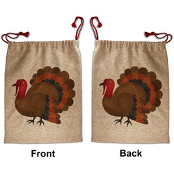 Traditional Thanksgiving Santa Sack - Front & Back