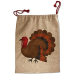 Traditional Thanksgiving Santa Sack - Front