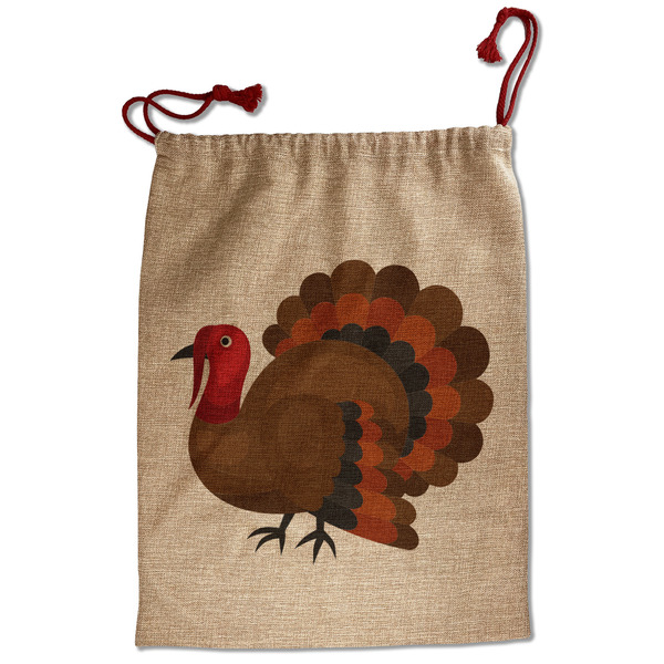 Custom Traditional Thanksgiving Santa Sack - Front