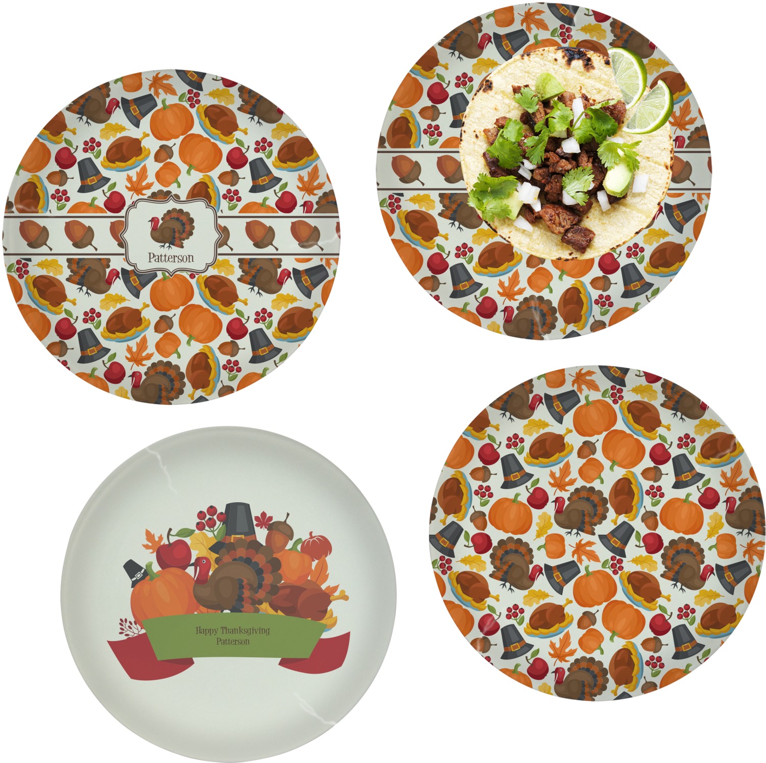 Traditional Thanksgiving Plates