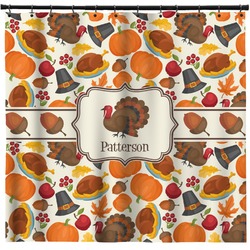 Traditional Thanksgiving Shower Curtain - 71" x 74" (Personalized)