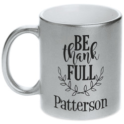 Traditional Thanksgiving Metallic Silver Mug (Personalized)