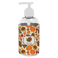 Traditional Thanksgiving Plastic Soap / Lotion Dispenser (8 oz - Small - White) (Personalized)