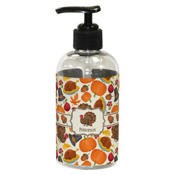 Traditional Thanksgiving Plastic Soap / Lotion Dispenser (8 oz - Small - Black) (Personalized)