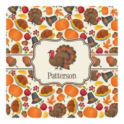 Traditional Thanksgiving Square Decal - Large (Personalized)
