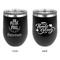 Traditional Thanksgiving Stainless Wine Tumblers - Black - Double Sided - Approval