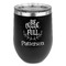 Traditional Thanksgiving Stainless Wine Tumblers - Black - Double Sided - Front