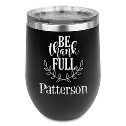 Traditional Thanksgiving Stemless Stainless Steel Wine Tumbler (Personalized)