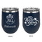 Traditional Thanksgiving Stainless Wine Tumblers - Navy - Double Sided - Approval