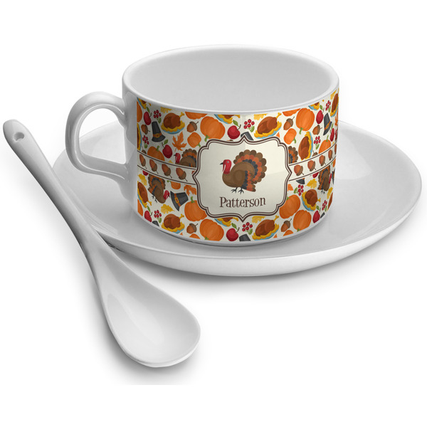 Custom Traditional Thanksgiving Tea Cup - Single (Personalized)