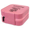 Traditional Thanksgiving Travel Jewelry Boxes - Leather - Pink - View from Rear