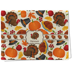 Traditional Thanksgiving Kitchen Towel - Waffle Weave - Full Color Print (Personalized)