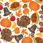 Traditional Thanksgiving Wallpaper & Surface Covering (Water Activated 24"x 24" Sample)