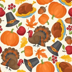 Traditional Thanksgiving Wallpaper & Surface Covering (Peel & Stick 24"x 24" Sample)