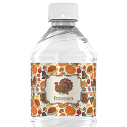 Traditional Thanksgiving Water Bottle Labels - Custom Sized (Personalized)