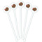 Traditional Thanksgiving White Plastic 5.5" Stir Stick - Fan View