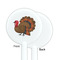 Traditional Thanksgiving White Plastic 5.5" Stir Stick - Single Sided - Round - Front & Back