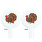 Traditional Thanksgiving White Plastic 7" Stir Stick - Double Sided - Round - Front & Back