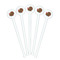 Traditional Thanksgiving White Plastic 7" Stir Stick - Round - Fan View