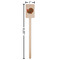 Traditional Thanksgiving Wooden 6.25" Stir Stick - Rectangular - Dimensions