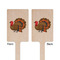 Traditional Thanksgiving Wooden 6.25" Stir Stick - Rectangular - Double Sided - Front & Back