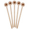 Traditional Thanksgiving Wooden 7.5" Stir Stick - Round - Fan View