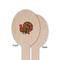 Traditional Thanksgiving Wooden Food Pick - Oval - Single Sided - Front & Back