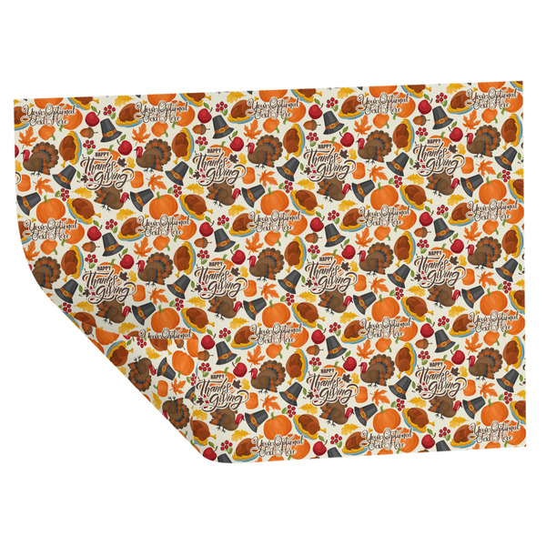 Custom Traditional Thanksgiving Wrapping Paper Sheets - Double-Sided - 20" x 28" (Personalized)