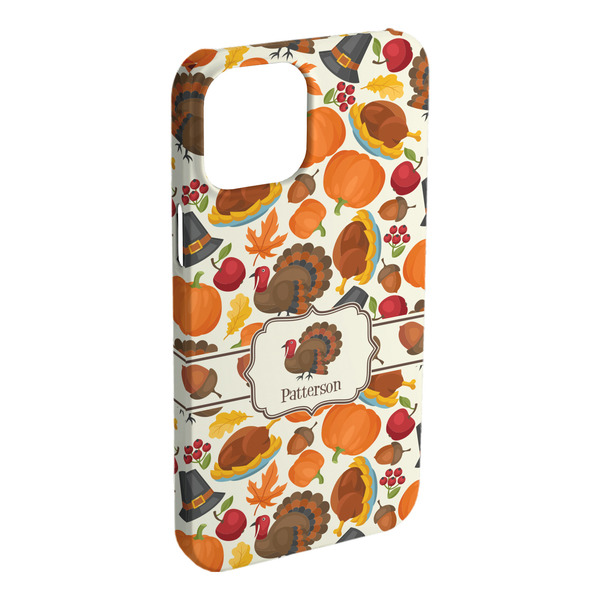 Custom Traditional Thanksgiving iPhone Case - Plastic - iPhone 15 Plus (Personalized)