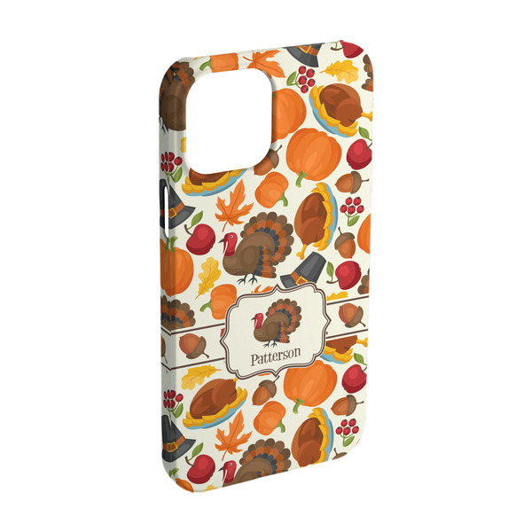 Custom Traditional Thanksgiving iPhone Case - Plastic - iPhone 15 Pro (Personalized)