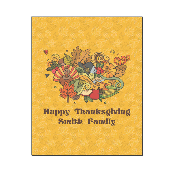 Custom Happy Thanksgiving Wood Print - 16x20 (Personalized)