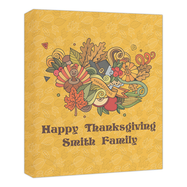 Custom Happy Thanksgiving Canvas Print - 20x24 (Personalized)