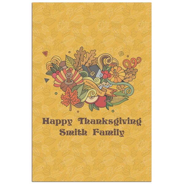 Custom Happy Thanksgiving Poster - Matte - 24x36 (Personalized)