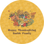 Happy Thanksgiving Multipurpose Round Labels - 3" (Personalized)